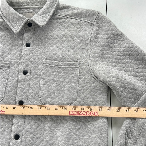 Falls Creek Light Gray Snap Close Quilted Collared Jacket Heritage Countryside M - Picture 4 of 7